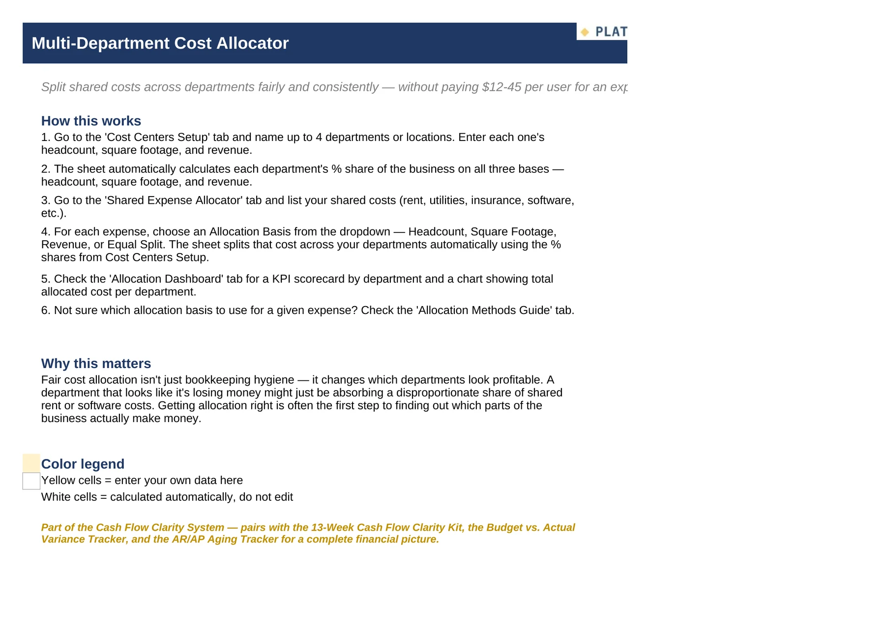 The Multi-Department Cost Allocator — Start Here